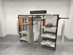 Black Metal Freestanding Apparel Rack System