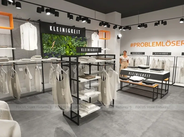Black Metal Freestanding Apparel Rack System