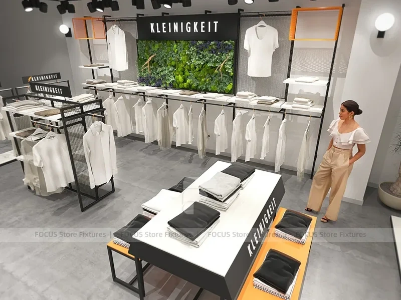 Black Metal Freestanding Apparel Rack System