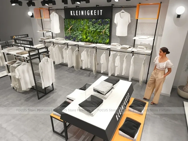 Black Metal Freestanding Apparel Rack System