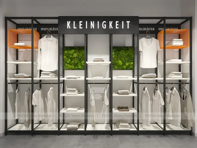 Black Metal Freestanding Apparel Rack System