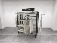 Black Metal Freestanding Apparel Rack System