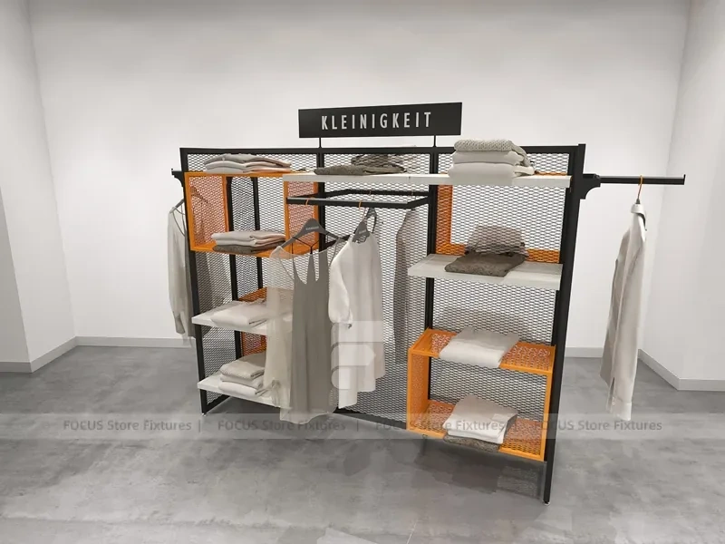 Black Metal Freestanding Apparel Rack System