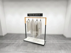 Black Metal Freestanding Apparel Rack System