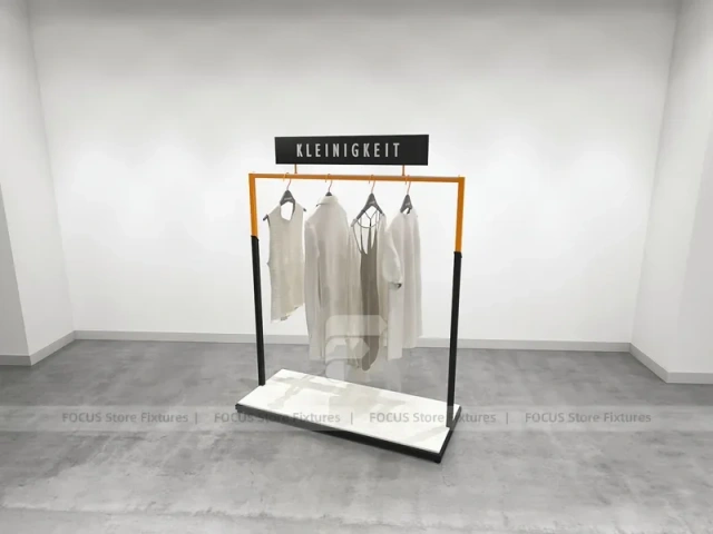 Black Metal Freestanding Apparel Rack System