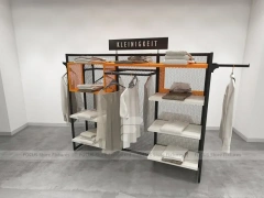 Black Metal Freestanding Apparel Rack System