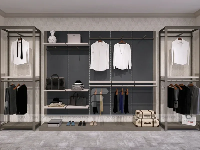 Black Metal Wardrobe Wall Display System