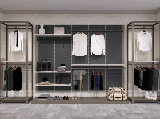 Black Metal Wardrobe Wall Display System