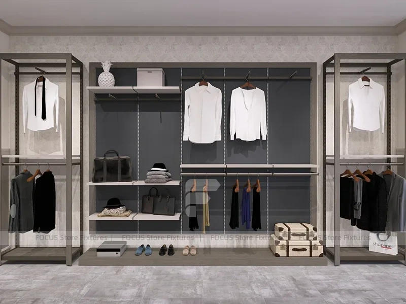 Black Metal Wardrobe Wall Display System