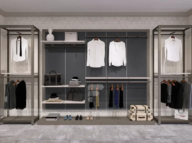 Black Metal Wardrobe Wall Display System