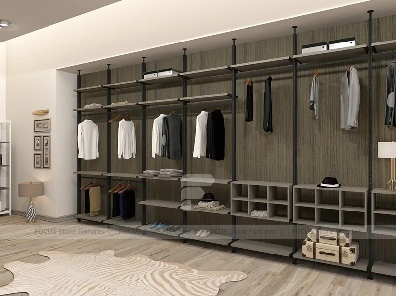 Black Metal Wardrobe Wall Display System