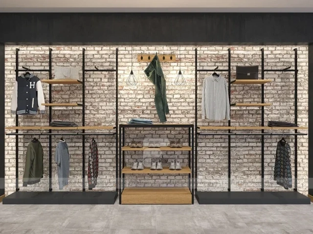 Black Metal Wardrobe Wall Display System