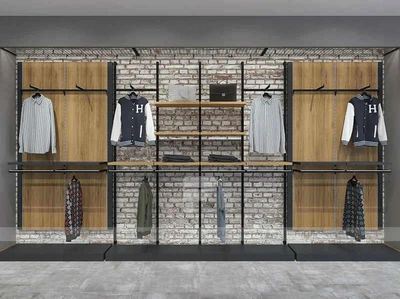Black Metal Wardrobe Wall Display System