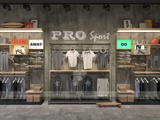 Black Metal Wardrobe Wall Display System