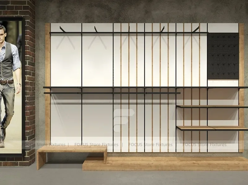 Black Metal Wardrobe Wall Display System