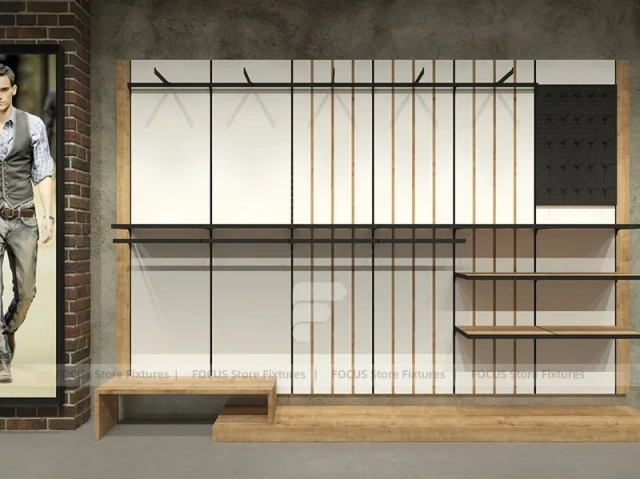 Black Metal Wardrobe Wall Display System