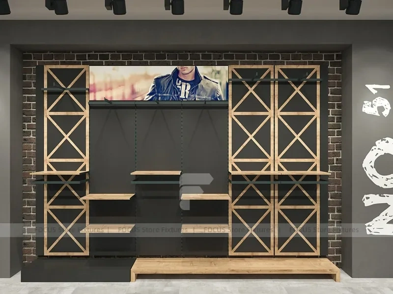 Black Metal Wardrobe Wall Display System