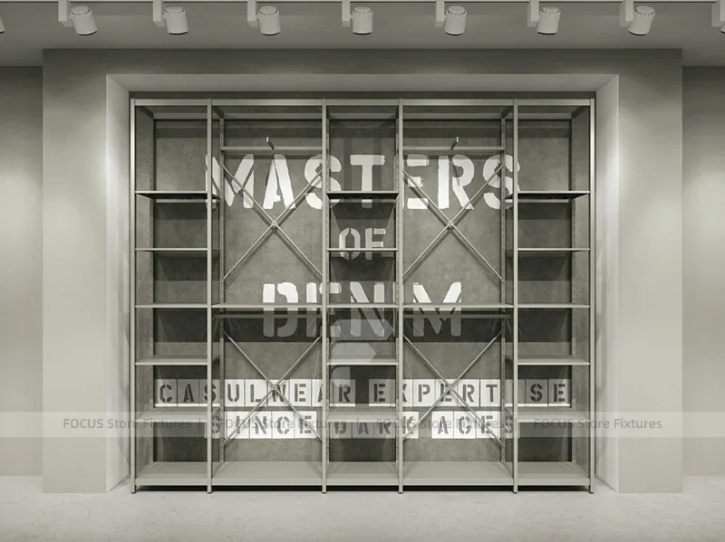Black Metal Wardrobe Wall Display System