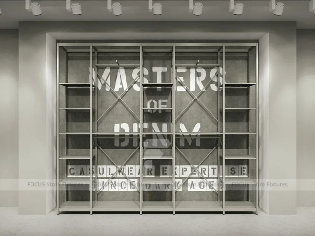 Black Metal Wardrobe Wall Display System