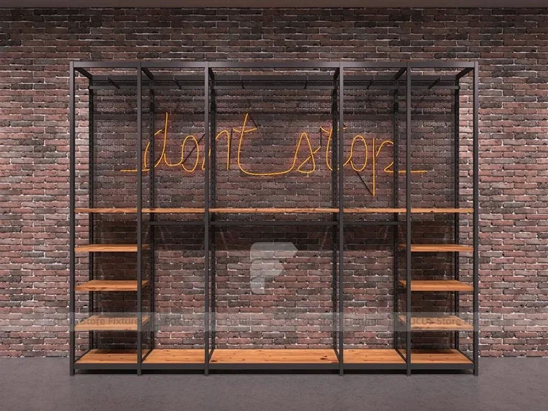 Black Metal Wardrobe Wall Display System