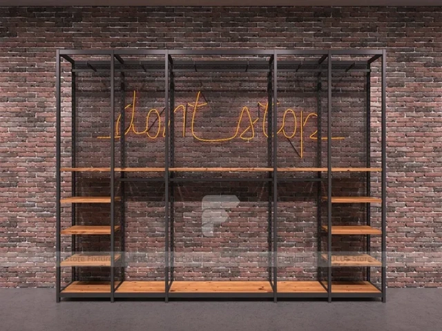 Black Metal Wardrobe Wall Display System