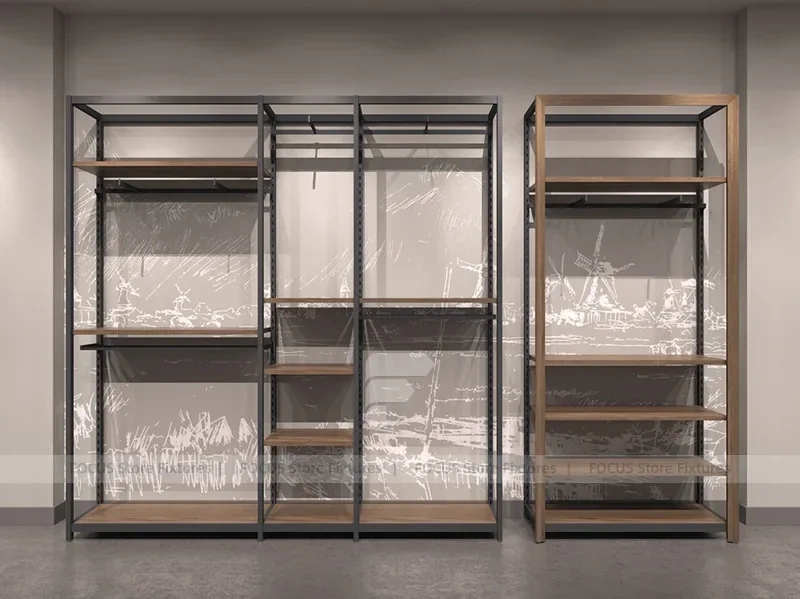 Black Metal Wardrobe Wall Display System