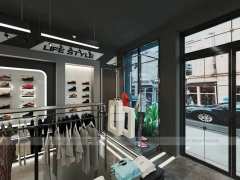 Black White Athletic Apparel Store Interior Display