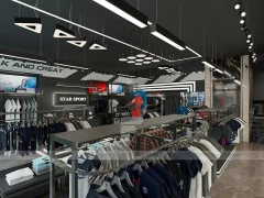 Black White Athletic Apparel Store Interior Display