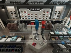 Black White Athletic Apparel Store Interior Display