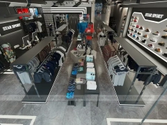 Black White Athletic Apparel Store Interior Display