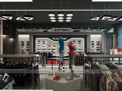 Black White Athletic Apparel Store Interior Display