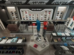 Black White Athletic Apparel Store Interior Display