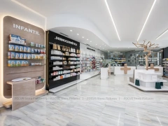 Black White Dermocosmetic Pharmacy Display Interior