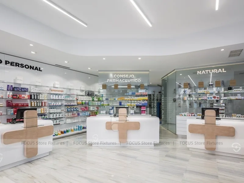 Black White Dermocosmetic Pharmacy Display Interior