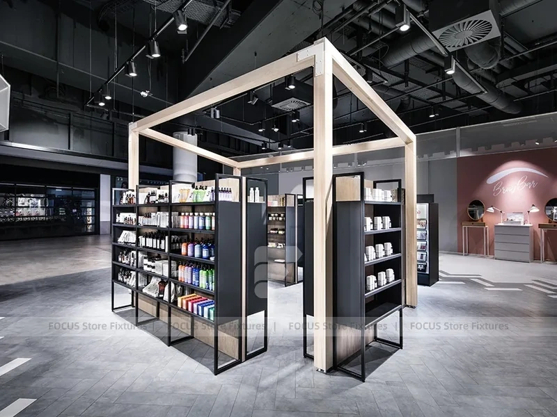 Black Wood Pharmacy Reception Counter and Waiting Area