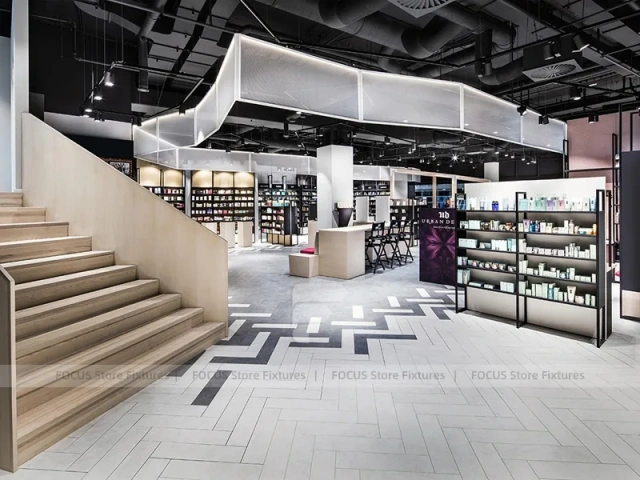 Black Wood Pharmacy Reception Counter and Waiting Area