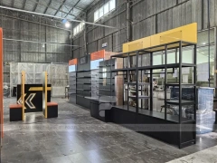 Black Yellow Modular Apparel Store Fixture Set