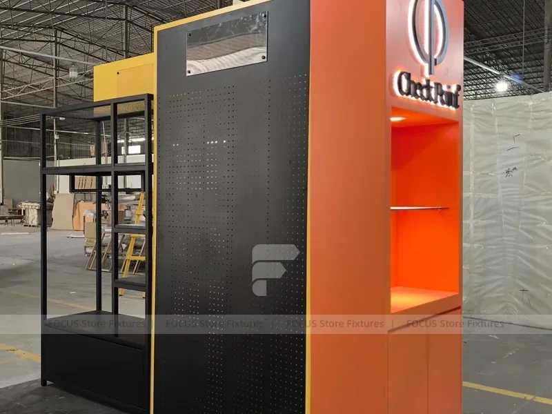Black Yellow Modular Apparel Store Fixture Set
