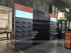 Black Yellow Modular Apparel Store Fixture Set