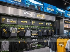 Black Yellow Pirates Fan Shop Wall Display System
