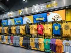 Black Yellow Pirates Fan Shop Wall Display System