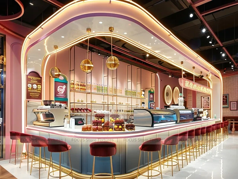 Blue Beverage Island Counter