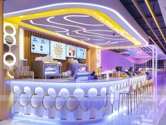 Blue Beverage Island Counter