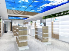 Blue Ceiling Natural Health Pharmacy Interior Fixture