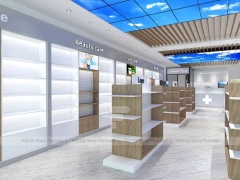 Blue Ceiling Natural Health Pharmacy Interior Fixture