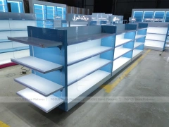 Blue Edge Illuminated Pharmacy Gondola Fixture Set