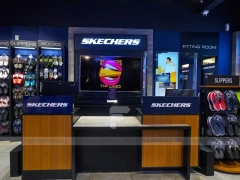 Blue Neon Sportswear Store Island Display