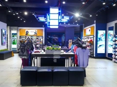 Blue Neon Sportswear Store Island Display