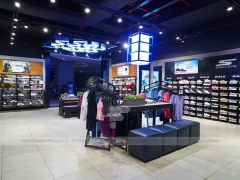 Blue Neon Sportswear Store Island Display