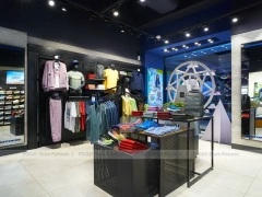 Blue Neon Sportswear Store Island Display